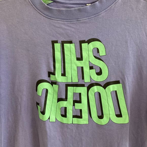 Rowdy Streetwear Shirt Mens Large Do Epic Sh*T Knit Purple Short Sleeve - Picture 3 of 5